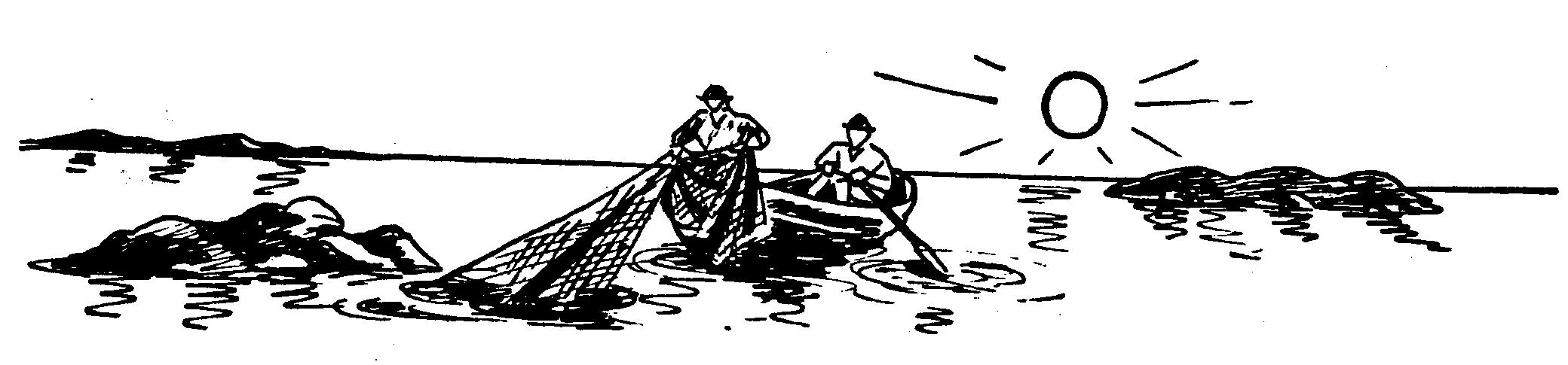 Handritad horisont Handritad horisont